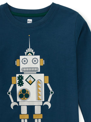 Metallic Robot LS Graphic Tee - Ink