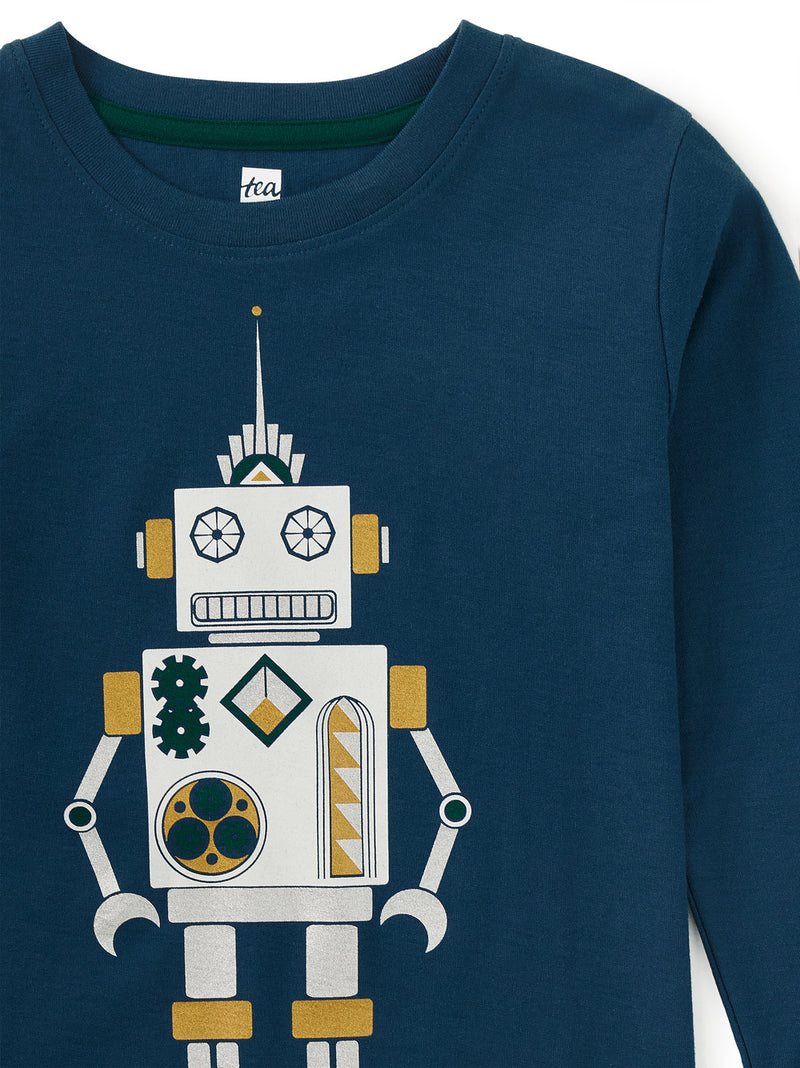 Metallic Robot LS Graphic Tee - Ink