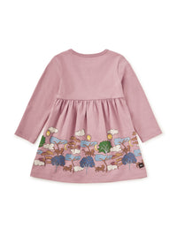 Tiger Story Skirted Dress - Hydrangea