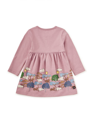 Tiger Story Skirted Dress - Hydrangea