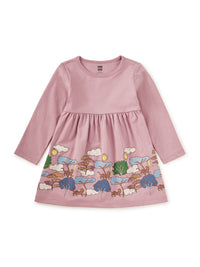 Tiger Story Skirted Dress - Hydrangea