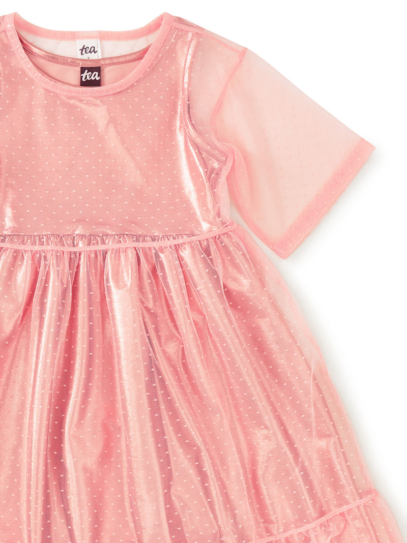 Cherry Blossom  - Layered Tulle & Foil Dress