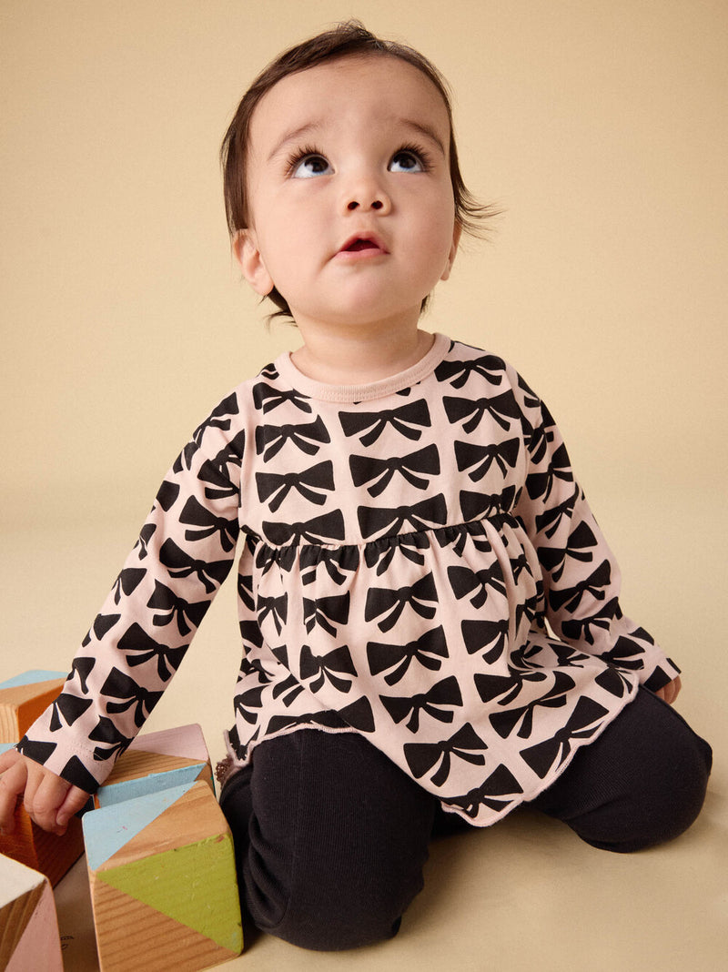 Peplum Top & Pants Baby Set - Bow
