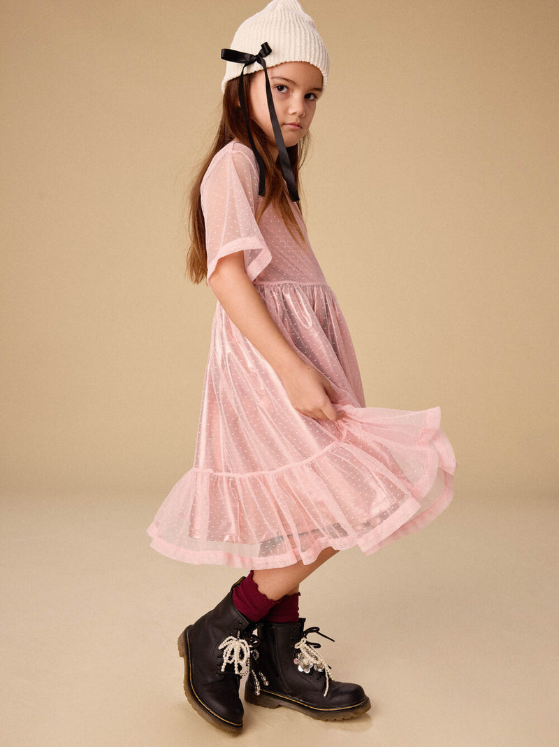Cherry Blossom  - Layered Tulle & Foil Dress