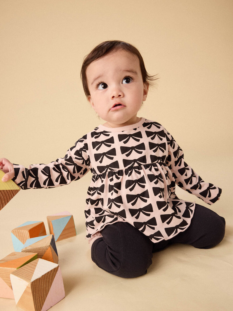 Peplum Top & Pants Baby Set - Bow