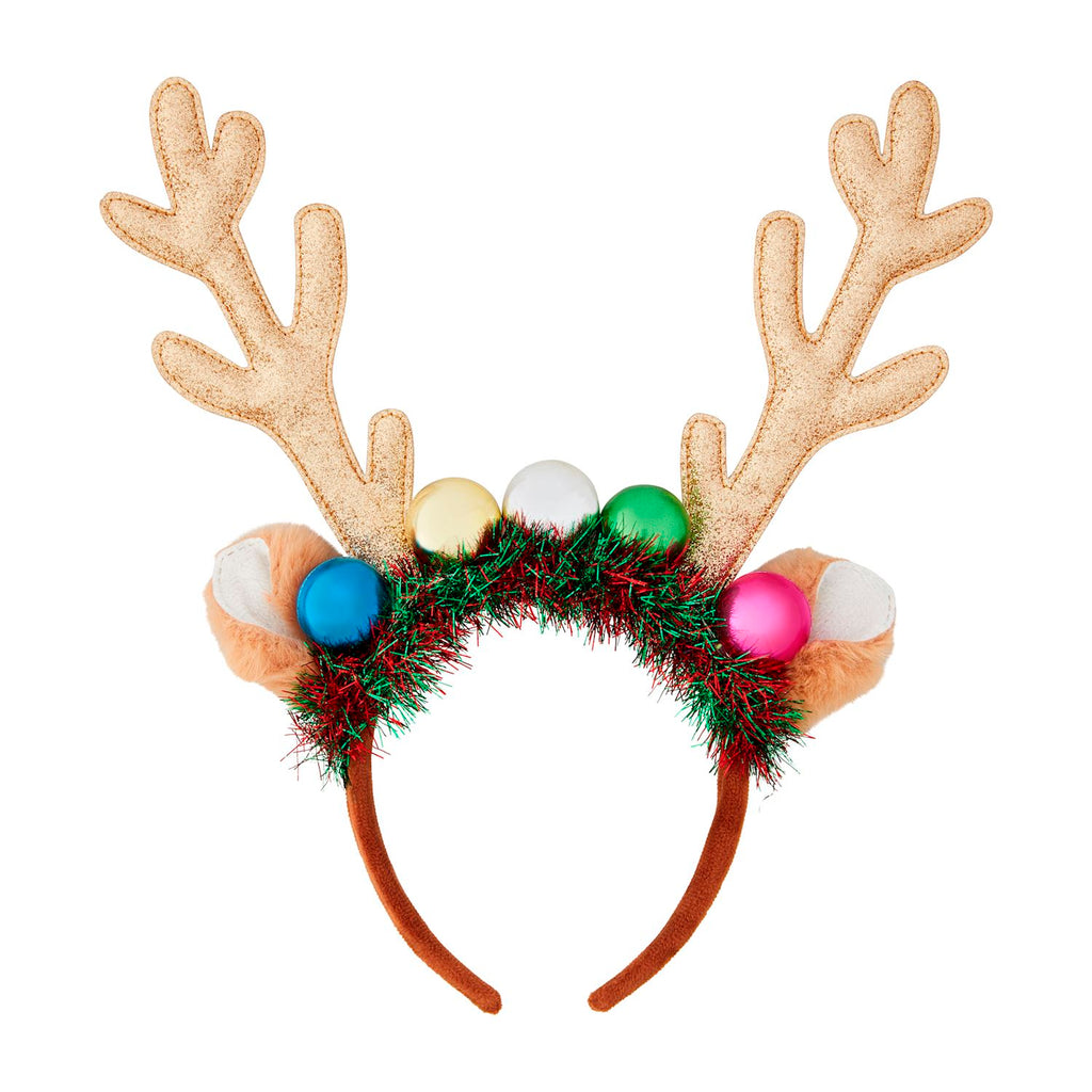 Gold Light Up Reindeer Headband