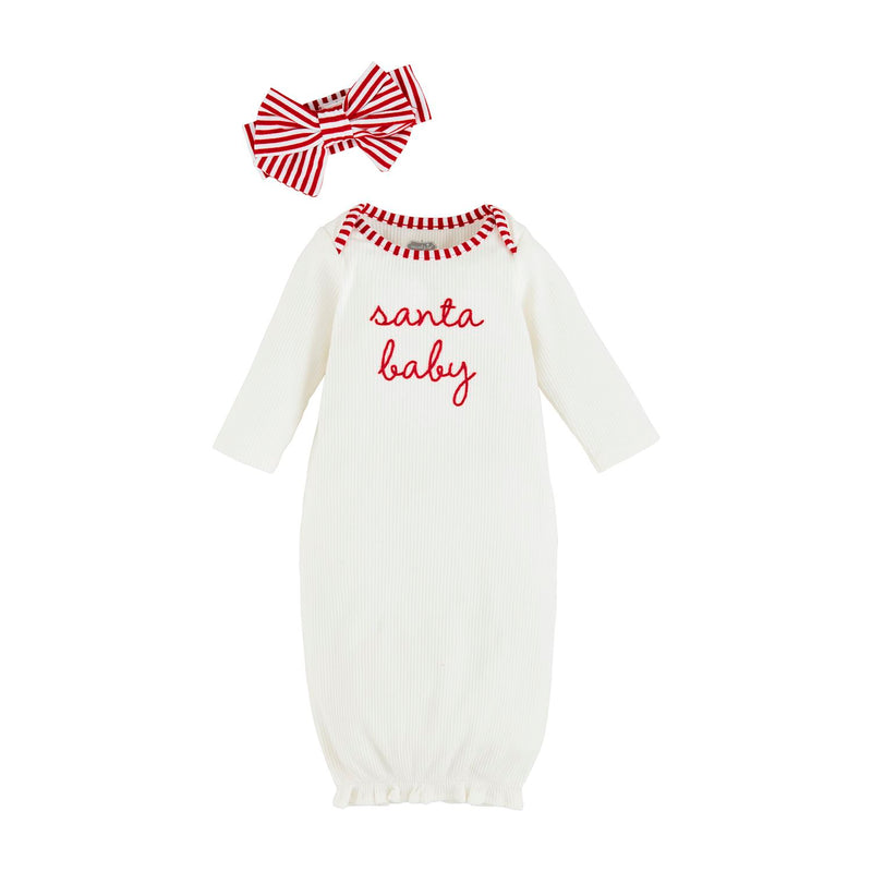 Santa Baby Take-Me-Home Gown & Headband Set