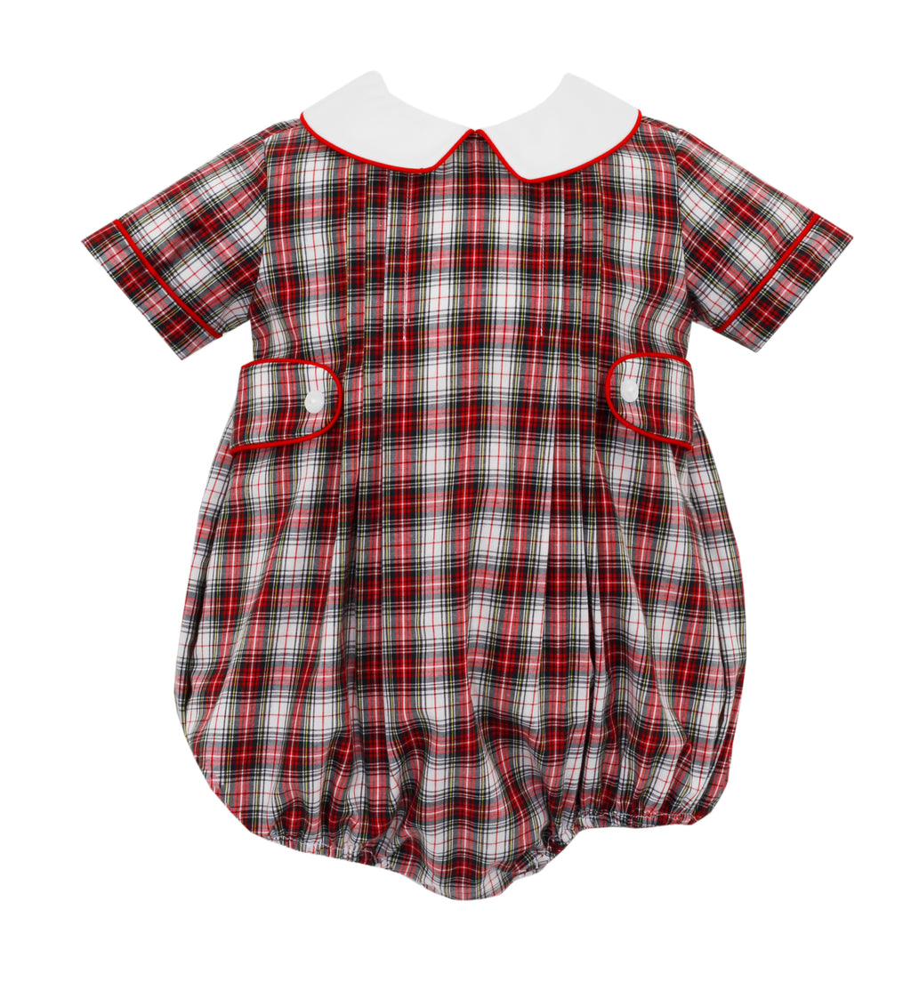Boy's Red Plaid Bubble