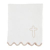 Cross Scallop Chenille Blanket