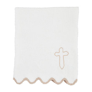 Cross Scallop Chenille Blanket