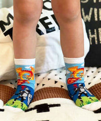 Assorted Fun Design Crew Socks - 6 PK