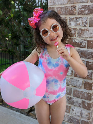 Medium WeeSplash Vinyl Swim Bow - Tropic