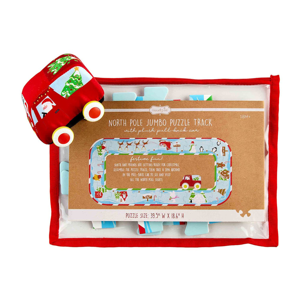 North Pole Track Floor Puzzle & Car Set