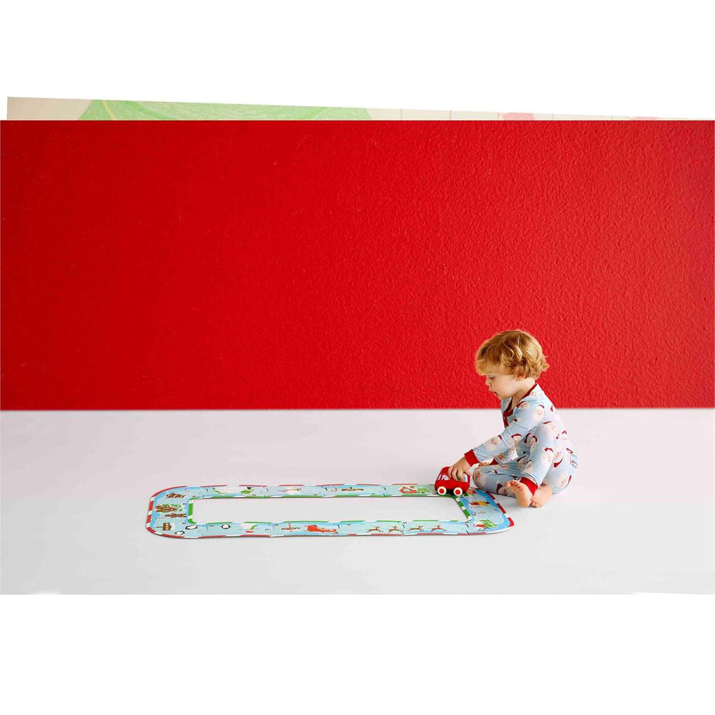 North Pole Track Floor Puzzle & Car Set