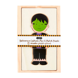 Halloween Dress Up Wood Puzzle - Zombie