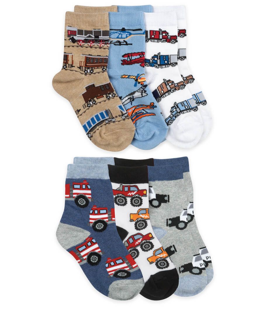 Transportation Crew Socks 6 Pair Pack