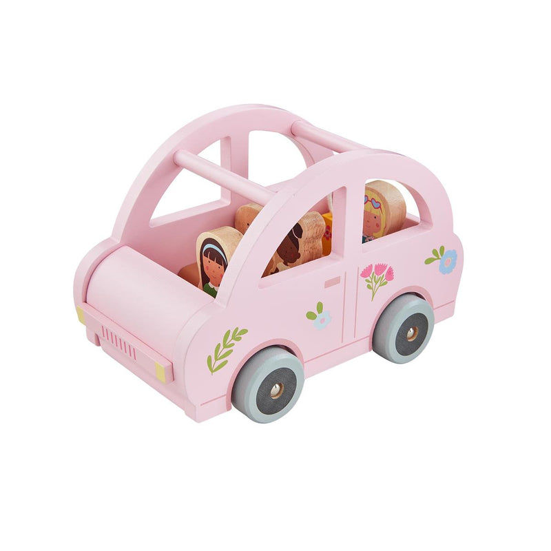 Girls Trip Pink Car Wooden Toy Set