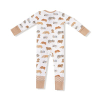 Napping Puppies - 2way Zip Romper