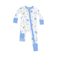 Easter Bunnies - Blue - 2Way Zip Romper