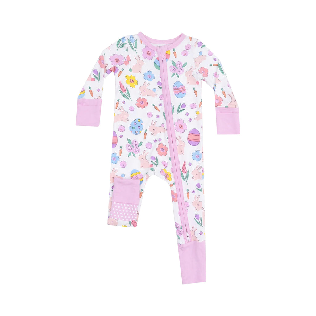 Easter Bunnies - Pink - 2Way Zip Romper