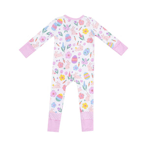 Easter Bunnies - Pink - 2Way Zip Romper