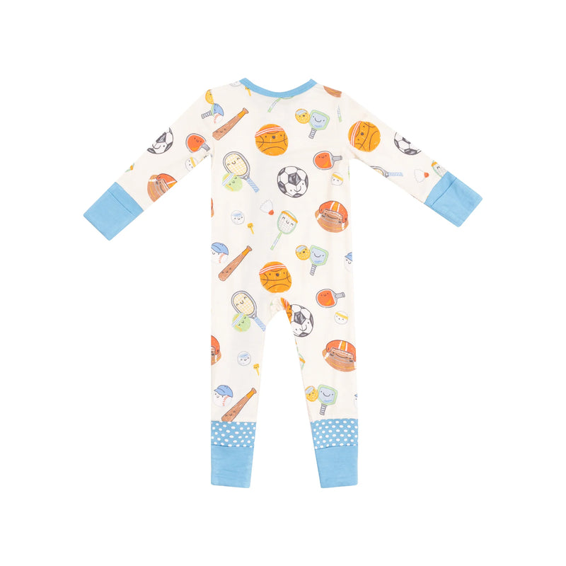 Sports Ball Friends - 2Way Zip Romper