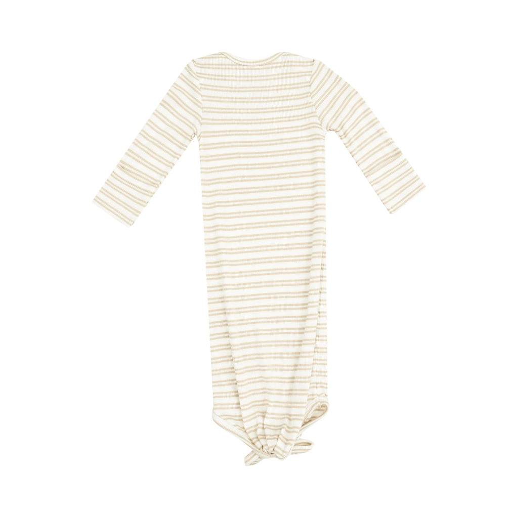 Stripe Oxford Tan Knotted Gown