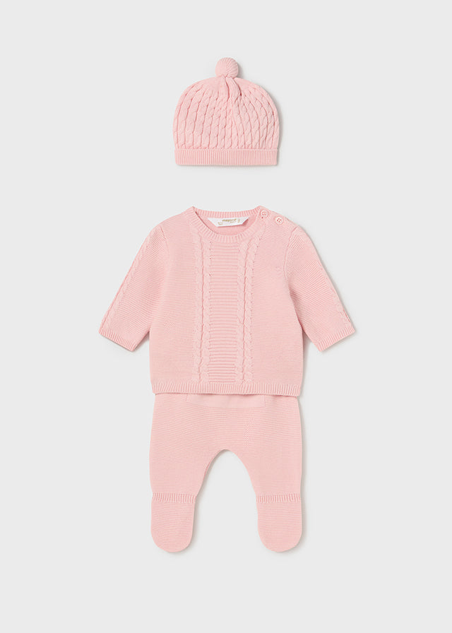 Baby Rose Knit Layette Set