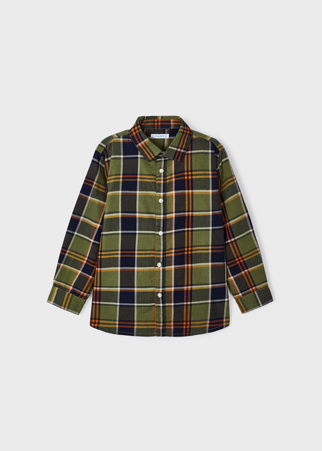 Oregano Long Sleeve Plaid Check Shirt
