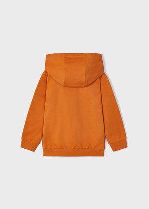 Pixelated Bear Burnt Orange Hoodie Sweatshirt