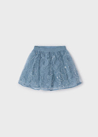 Tulle Applique Skirt - Bluebell