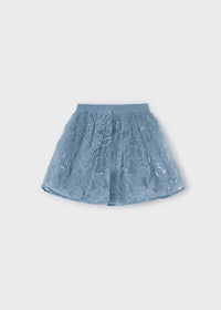 Tulle Applique Skirt - Bluebell