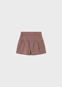 Red Houndstooth Short