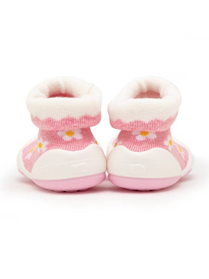 Komuello First Walker Baby Sock Shoes - Daisies