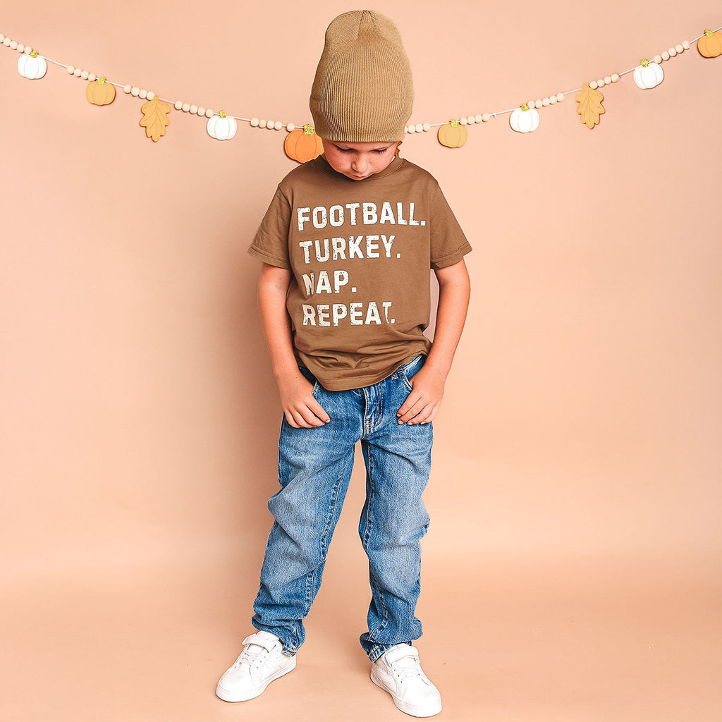 Football Turkey Nap Repeat T-Shirt