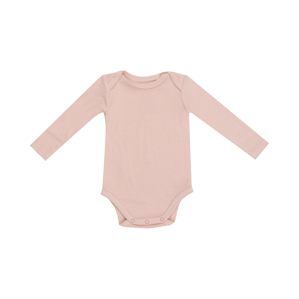 Pale Blush - Ribbed LS Bodysuit