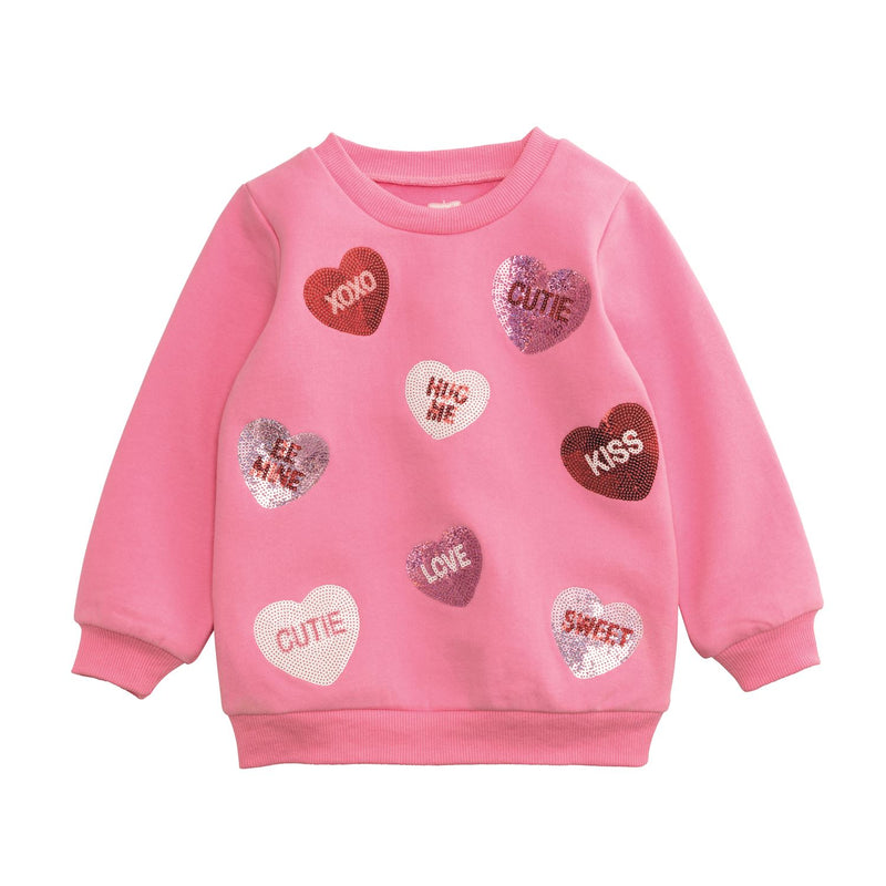 Heart Sequin Sweatshirt