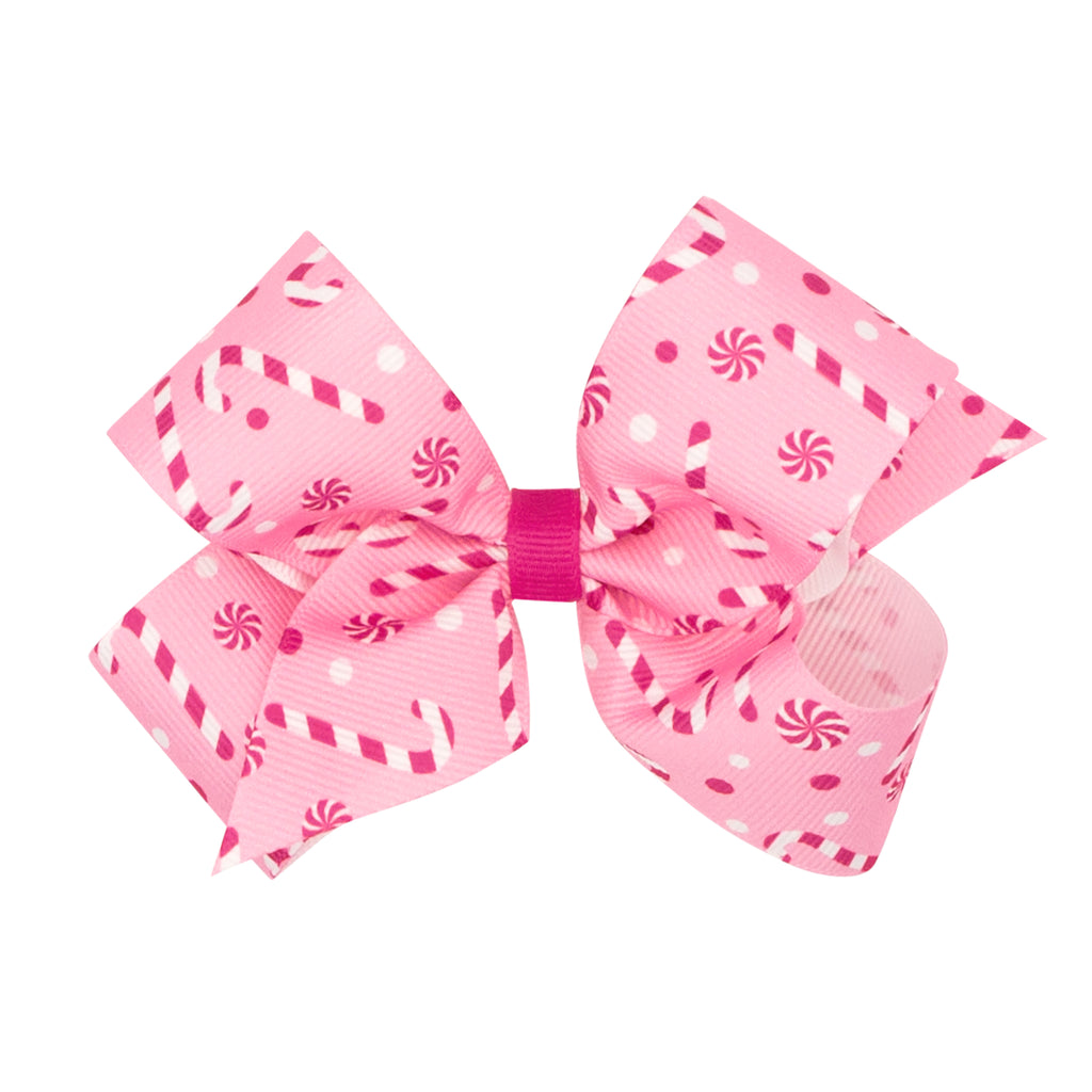 Holiday Hair Bow - Peppermint Candy Canes