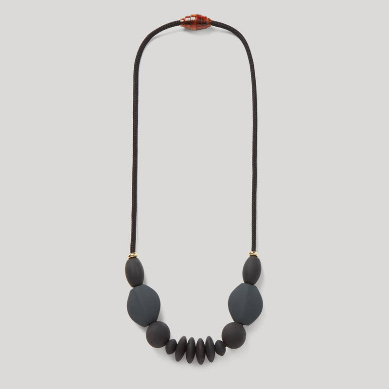 Charcoal Signature Teething Necklace - 32"