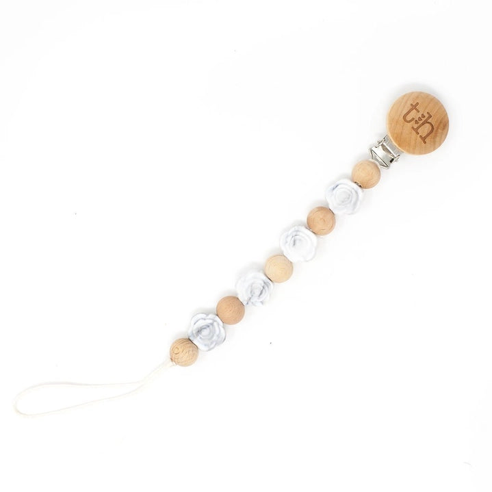 Marble Rosette Paci/Toy Clip