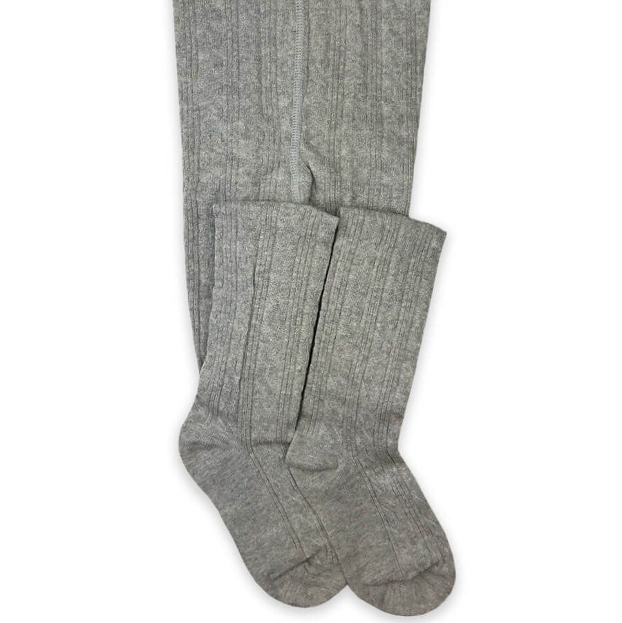 Heather Grey Classic Cable Knit Tights