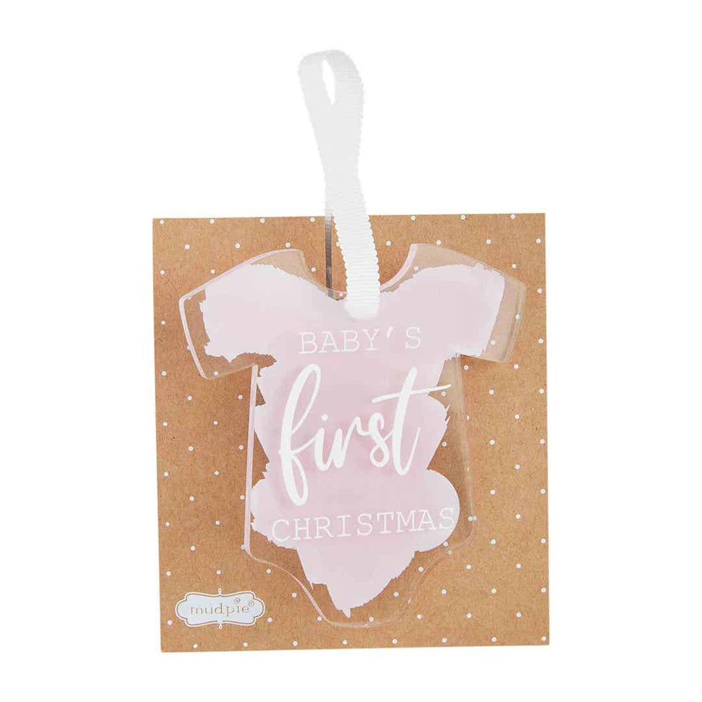 Baby's First Christmas Ornament - Pink
