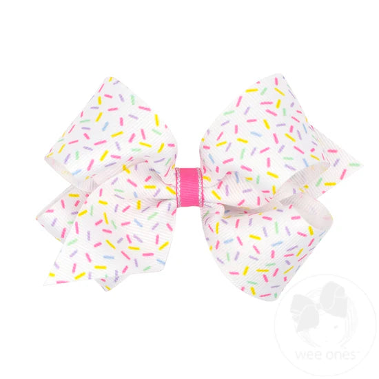 Confetti Sprinkles Grosgrain Hair Bow