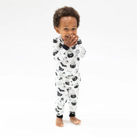 Black And White Halloween L/s Loungewear Set