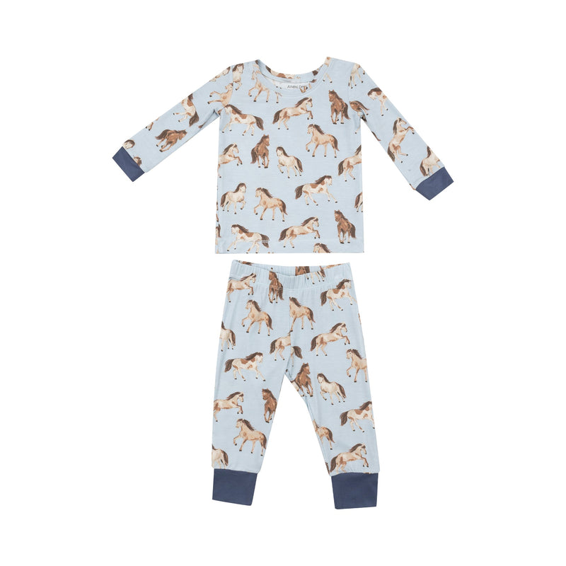 Horses - Blue - LS PJ Set