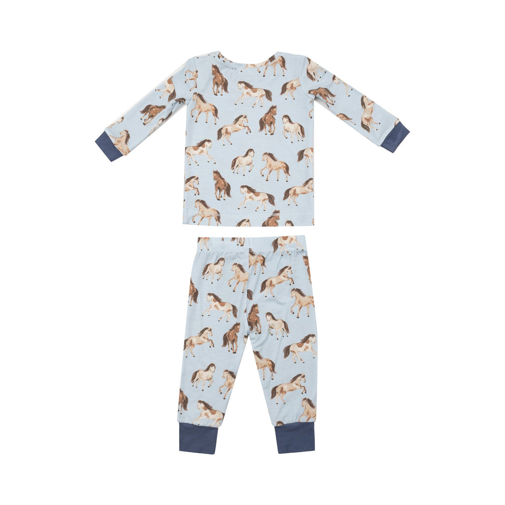 Horses - Blue - LS PJ Set