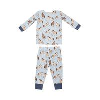 Horses - Blue - LS PJ Set