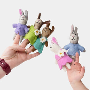 Felt Bunny Finger Puppets - Sold Individually