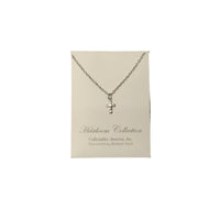 Rhodium Cross 16" Necklace