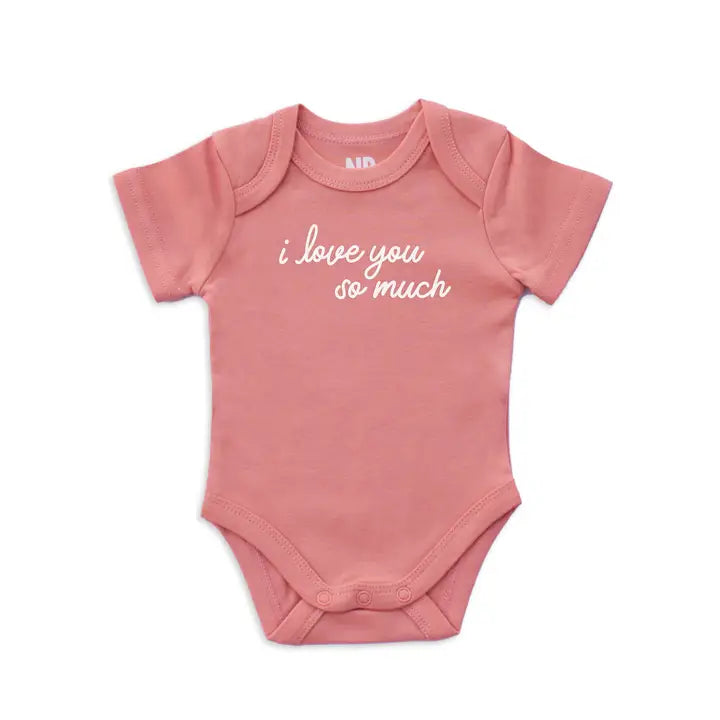 I Love You So Much Baby Onesie - Blush